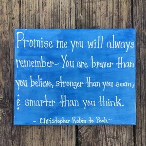 Canvas Winnie The Pooh Quote